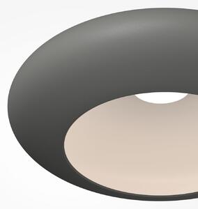 Maytoni Plafonieră LED Aros, gri închis, Ø 40 cm, metal, 3.000 K, Gri, Camera de zi / sufragerie, Aluminiu