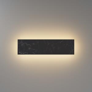 Maytoni Aplică de perete LED BASIC TEXTURE, negru, lățime 30 cm, marmură, CCT, Negru, Camera de zi / sufragerie, Marmură, Modern
