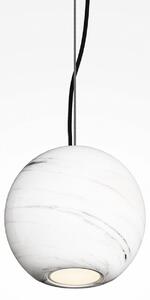 Maytoni Lampă suspendată BASIC TEXTURE, albă, Ø 12 cm, marmură, GU10, reglabil, Alb, Camera de zi / sufragerie, Marmură, Modern, glob