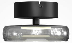 Maytoni Plafonieră LED FLOAT, gri/negru, Ø 20 cm, sticlă/metal, reglabil, Gri, Camera de zi / sufragerie, Sticlă, Modern