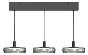Maytoni Lampă suspendată LED FLOAT, gri/negru, 3 becuri, 68 cm, sticlă/metal, reglabil, Gri, Camera de zi / sufragerie, Sticlă, Modern