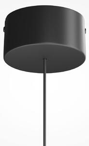 Maytoni Lampă suspendată LED FLOAT, transparentă/neagră, Ø 20 cm, sticlă/metal, reglabil, Transparent, Camera de zi / sufragerie, Sticlă, Modern
