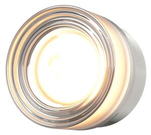 Maytoni Aplică de perete LED OLO, platină/transparentă, netedă, Ø 13 cm, CCT, Metalic, Camera de zi / sufragerie, Sticlă, Modern