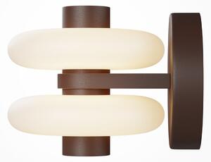 Maytoni Aplică de perete LED Nuvem, maro, sticlă opală, înălțime 15 cm, dimabil, reglabil, Maro / Rugină, Camera de zi / sufragerie, Sticlă, Modern