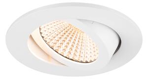 SLV Spot de tavan încastrat cu LED New Tria, rotund, alb, 2.700 K, 60°, reglabil, Alb, Hol, Aluminiu, Corpuri de iluminat încastrate rotunde