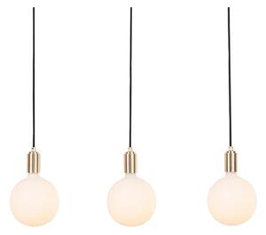 Linear Triple Lustră Pendul w/3 Sphere IV Brass/White - Tala