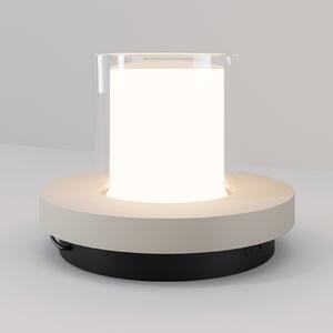 Maytoni Lampa de masă solară cu LED Lantra, albă, înălțime 10 cm, IP44, dimabil, reglabil, Alb, Camera de zi / sufragerie, Plastic, Modern, Lumini solare