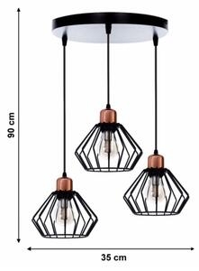 Lustră pe cablu PORTO 3xE27/40W/230V