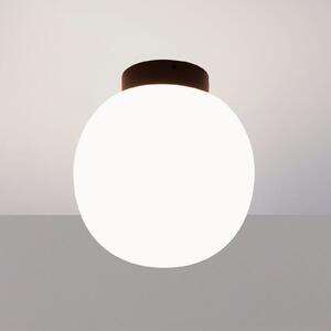 Casablanca Plafonieră Acai, alb/negru, sticlă, 16 cm, E27, reglabil, Alb, Camera de zi / sufragerie, Sticlă