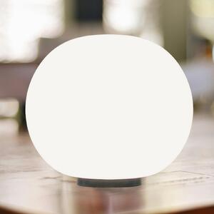 Casablanca Lampa de masă Acai, alb/negru, sticlă, Ø 21 cm, E27, Alb, Camera de zi / sufragerie, Sticlă