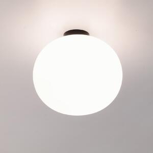 Casablanca Plafonieră Acai, alb/negru, sticlă, 26 cm, E27, reglabil, Alb, Camera de zi / sufragerie, Sticlă