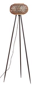 Nerys Lampadar Black/Wood - Lindby