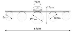 Plafonieră pentru baie Markslöjd 108066 PURO 5xG9/20W/230V IP44