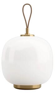 VL45 Radiohus Portabil Veioză Brass/Glossy White Opal - Louis Poulsen