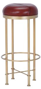 Scaun bar din piele Roundcap DarkBrown