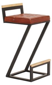 Scaun bar din piele Zack DarkBrown