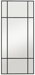 HOMCOM Oglindă de Perete Stil Fereastră Montaj Vertical Orizontal 110x50cm Negru | Aosom Romania