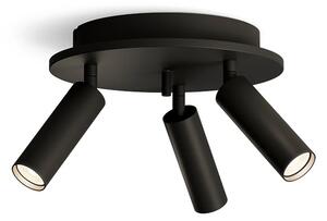 Pipeline 3 Plafonieră Round Matt Black - Herstal