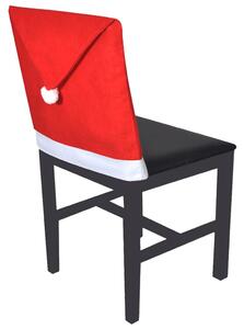 Huse spătar de scaun model căciulă de Moș Crăciun
