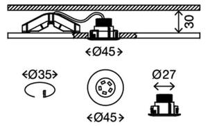 SET 3x corp de iluminat LED pentru baie ATTACH LED/1,8W/230V IP44 Briloner 7240-038