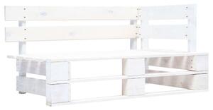 Set mobilier din paleți cu perne, 6 piese, alb, lemn pin tratat