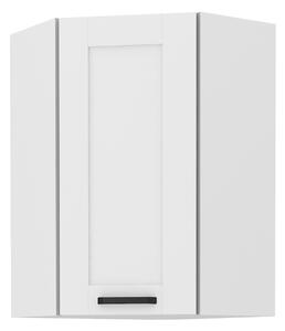 KONDELA Dulap superior, de colţ, alb, LULA 58x58 GN-90 1F