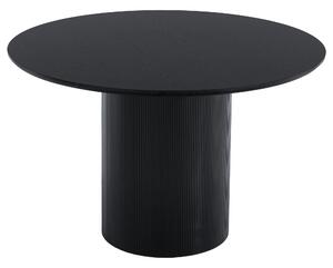 KONDELA Masă de sufragerie, neagră, diametru 120 cm, MAHIR TIP 2