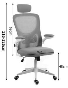 Scaun de birou 2HOME, Rely, Gri-alb