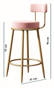 Scaun de bar 2HOME, living, bucatarie, comercial Mirra, Roz