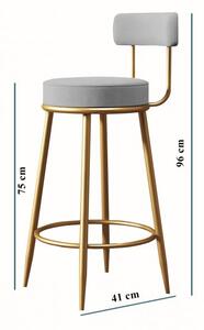 Scaun de bar 2HOME, living, bucatarie, comercial Mirra, Gri
