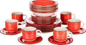 Set de masă Banquet Spiral Red 30 de piese