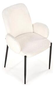 Scaun K477, crem/negru, stofa/metal, 58x58x89 cm
