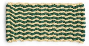 Coco Stripe Wave Covoraș pentru Ușă Întuneric Verde/Alb - Hay