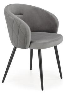 Scaun K430, gri, stofa/metal, 61x54x77 cm