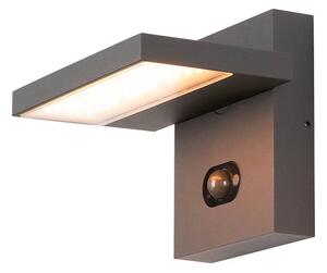 Abridor În aer liber Aplică de Perete Hybrid w/Senzor IP65 Matt Anthracite - SLV