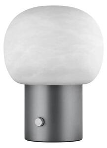Iris LED Veioză Alabaster Gunmetal - Blomus