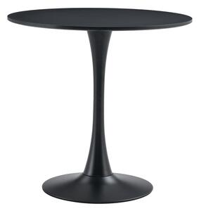 KONDELA Masă de sufragerie, negru, diametru 80 cm, REVENTON NEW