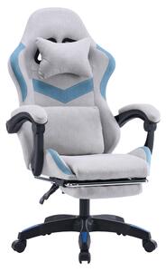 KONDELA Scaun de birou/gaming, gri/albastru, ZODIA