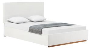 KONDELA Pat cu somieră si spaţiu de depozitare 160x200, alb, NUVOLA