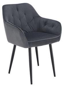 KONDELA Fotoliu de design, material Velvet gri, VERIO
