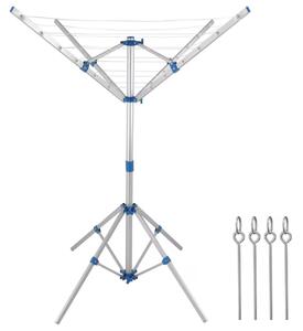 Monzana Stend de rufe din aluminiu FALCO, 103×168 cm, argintiu