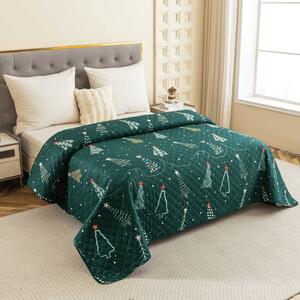 Cuvertura de pat CHRISTMAS DRIFT, verde Dimensiune: 170 x 210 cm