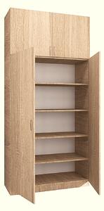 Dulap Dormitor cu Suprapozabil, H240 x L80 x A50, Culoare Stejar Sonoma, Pal18mm