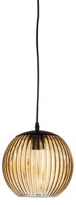 Lustră Pendul Bloomingville, Sybia, reglabil, Maro / Rugină, Sala de mese, Sticlă, Scandinavă