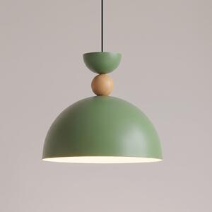 Opviq Lampă suspendată Kure, verde, Ø 30 cm, metal, E27, reglabil, Verde, Camera de zi / sufragerie, Metal