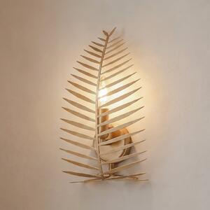 Opviq Aplică de perete LEAF, auriu, înălțime 30 cm, metal, E14, reglabil, Auriu / Alamă, Camera de zi / sufragerie, Metal, Modern