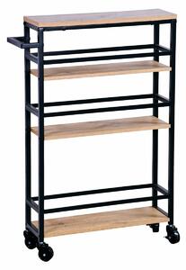 Kesper 27842 Raft alcov pe roți, bambus/metal, 81x 15 x 50 cm
