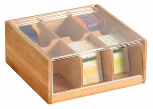 Kesper 58903 Organizator ceai bambus, 6compartimente , 22 x 21 x 9,5 cm