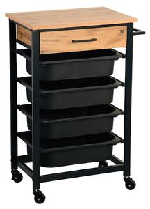 Kesper 25532 Cărucior de bucătărie cu blat delucru, 85 x 47 x 37 cm