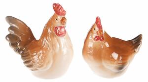 Decorațiuni ceramice Hen și robinet, 8 x 8 x 6 cm,set de 2